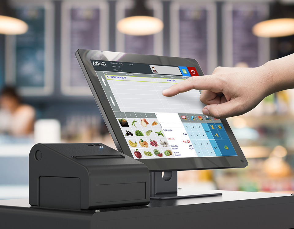 Interface de vente tactile sur logiciel de caisse POS
